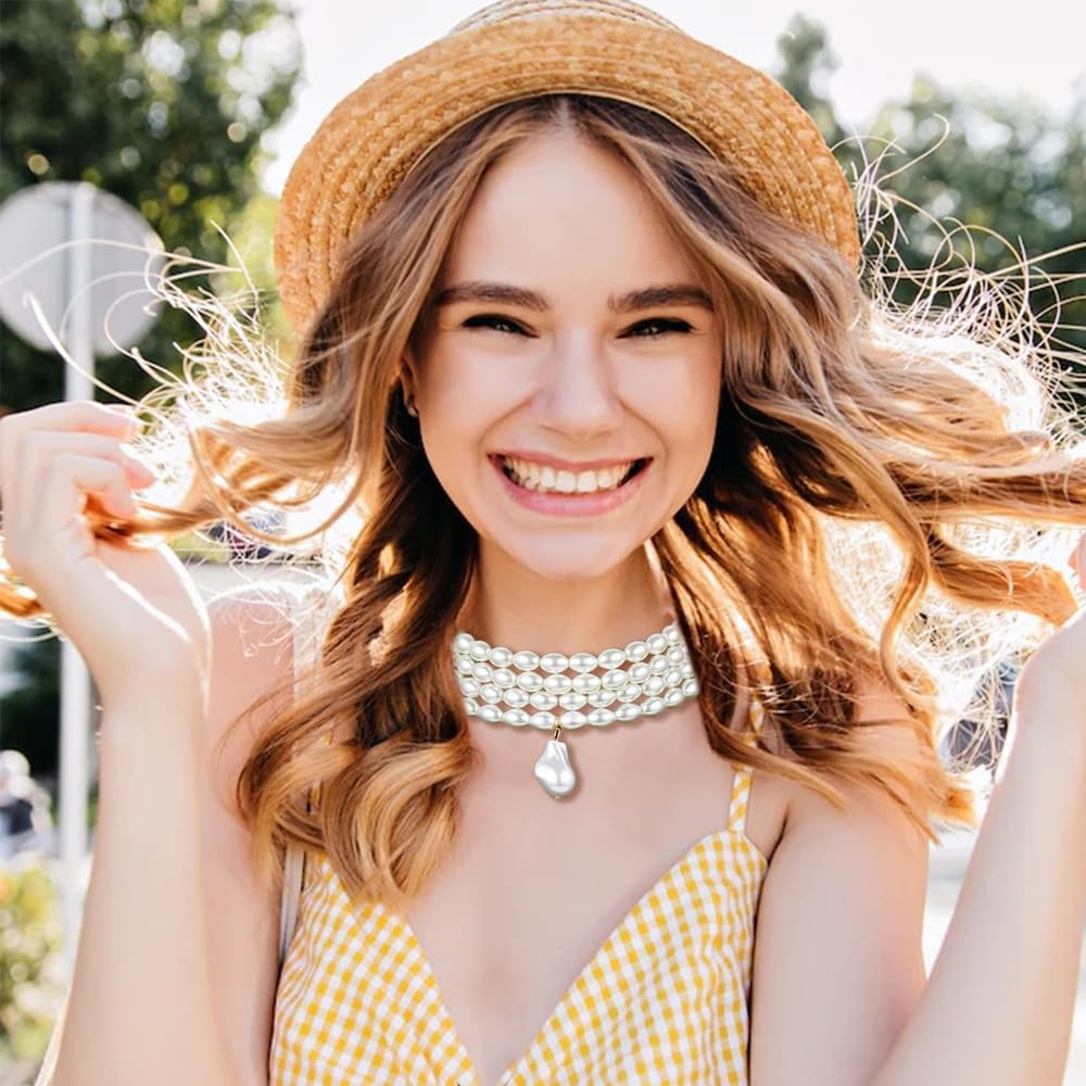 Pearl Chokers Multi-Layer Pearl Necklace Multi-Strand Pearl Statement Bridal Choker Necklace For Wedding Party D278f0a9 8018 4093 Bb86 836b9d695e61.7f9051cfa6f24eb64a827555d0a1911f