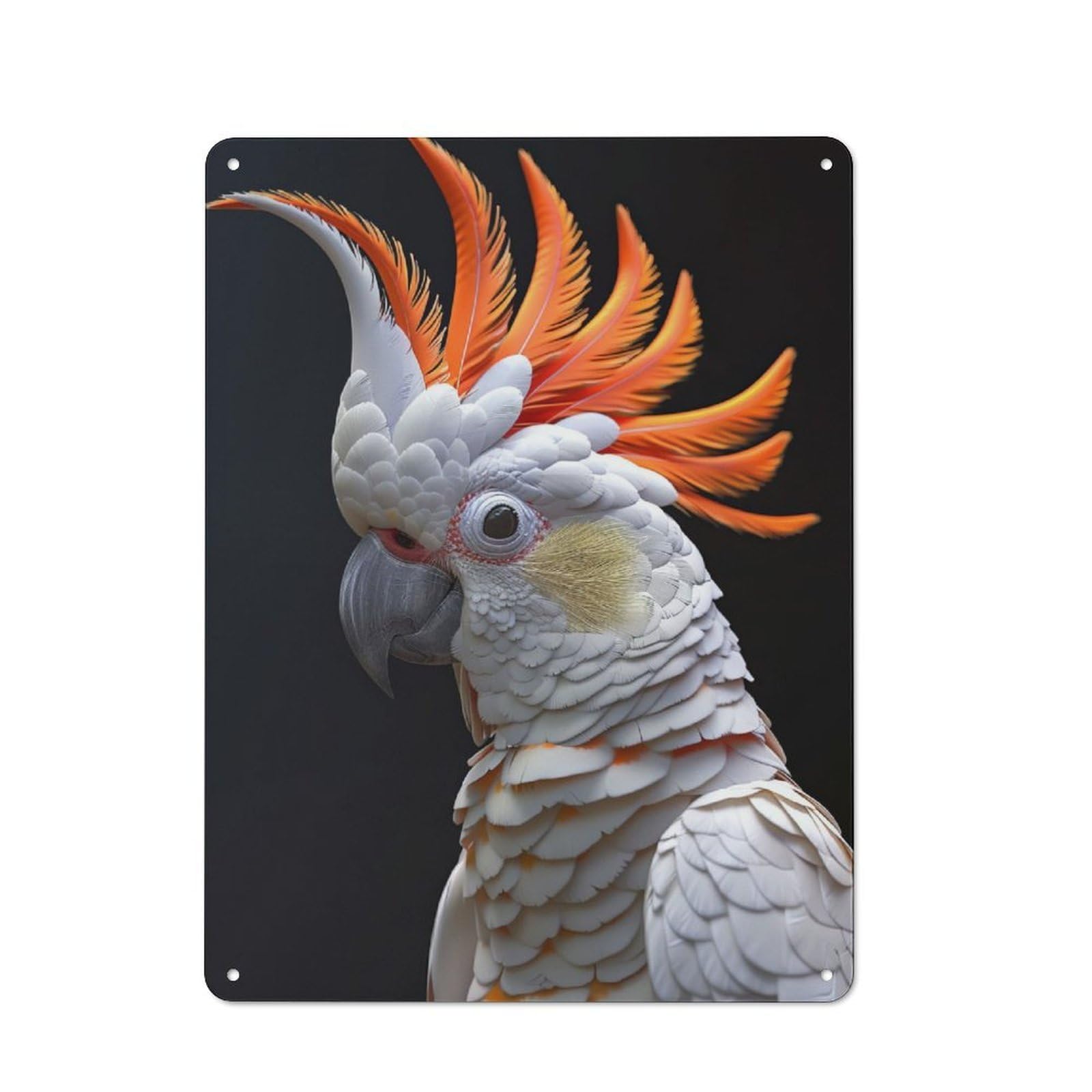 Junmoney Cockatoo Retro-Style Metal Wall Sign 40X30cm For Pub Or Café, A New Home Present For Hospitality Wall Decor Collectors