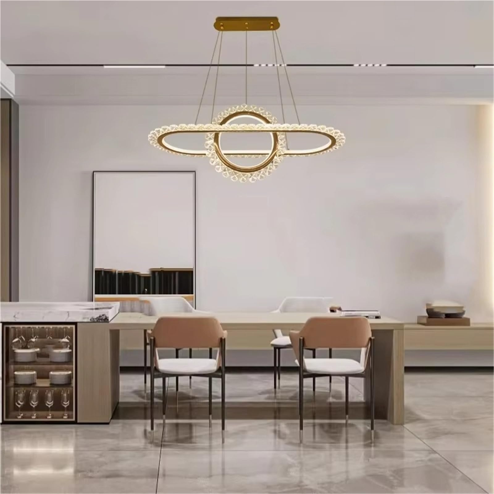 Nowoczesna dekoracja domu oświetlenie LED Lampy wiszące do salonu Żyrandole do jadalni Lampa wisząca Oświetlenie wewnętrzne, nowoczesne oświetlenie (L100cm)