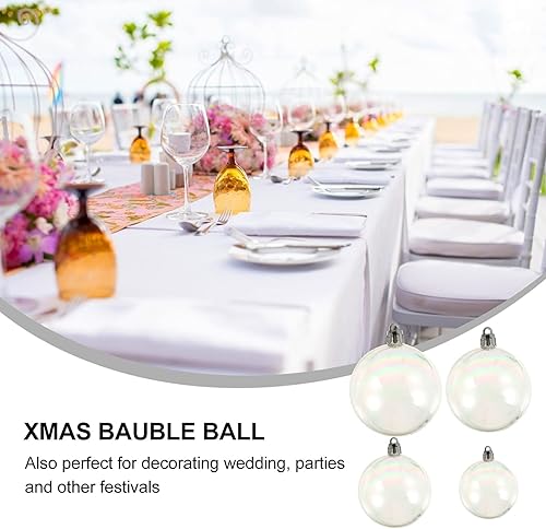 Miniatura 8 de 90 piezas transparentes de boda de xcm para bodas, tamaños de bolas de Navidad, árboles surtidos de Navidad, estilo redondo, bricolaje, boda,