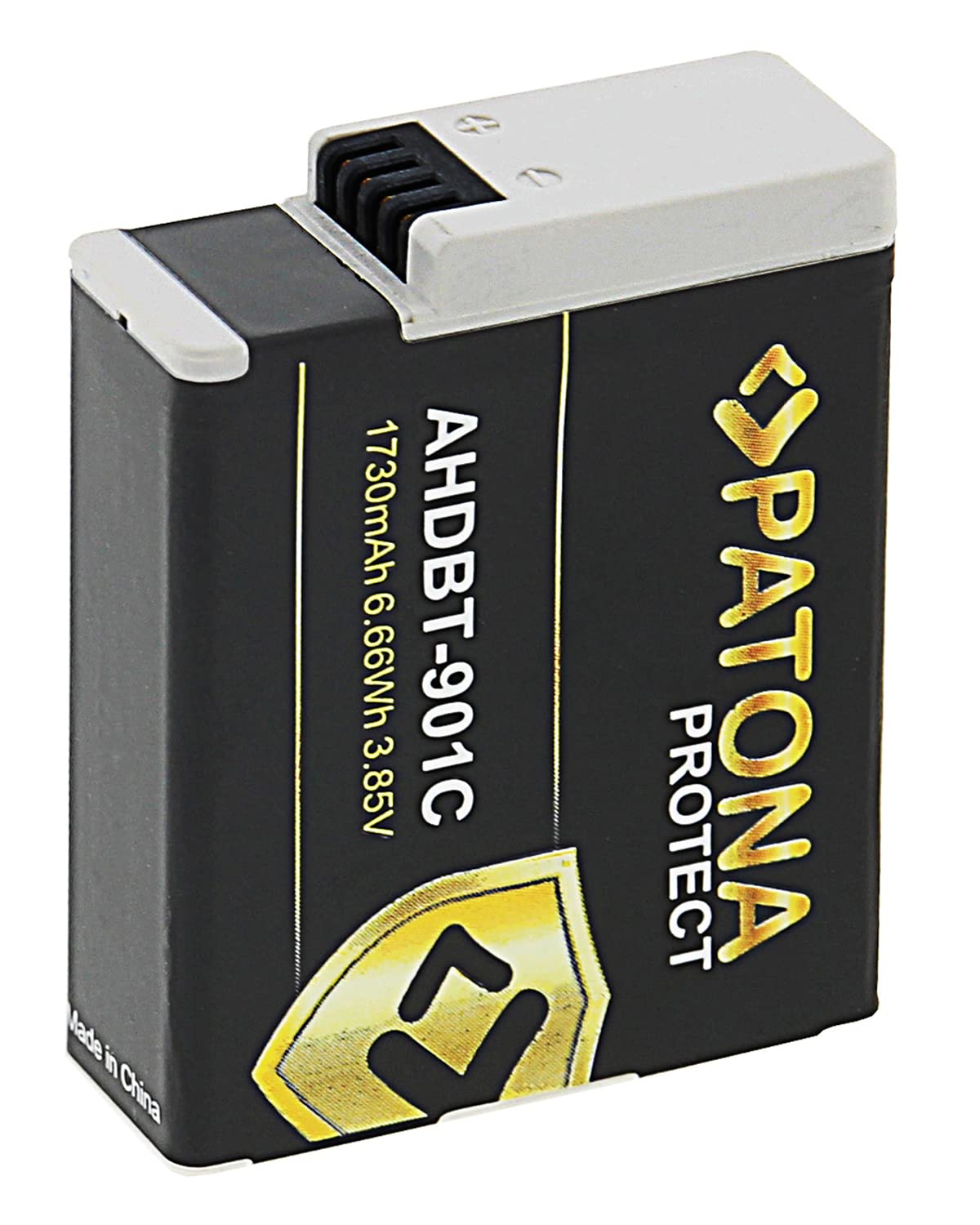 PATONA 2x Protect Batteria per GoPro Hero 12 11 10 9 (1730 mAh) – ricambio per GoPro Enduro AHDBT-901 SPBL1B – guscio V1 ignifugo, resistente al freddo – doppio pack per action e inverno