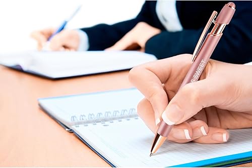 Miniatura 6 de Enyeopd 12 bolígrafos con citas motivacionales para oficina, mujeres, inspiradores, con punta de lápiz capacitivo, bolígrafos de escritura