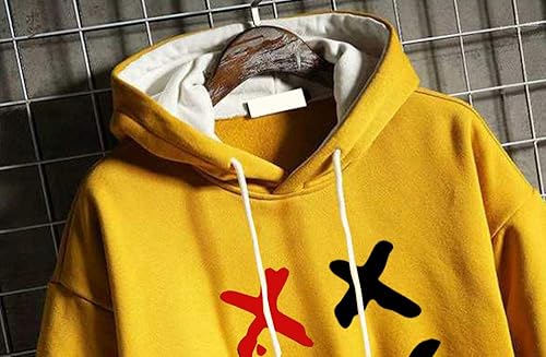 Miniatura 3 de DUDHUH Sudadera con capucha para hombre con estampado de letras, ropa deportiva, informal, hip-hop, sudadera