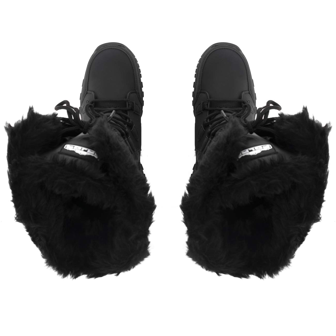 Polar Bottes Femme Matelassees avec Revers en Fausse Fourrure – Bottes Hiver Exterieures Impermeables – Semelle en Caoutchouc Durable pour la Neige et la Pluie