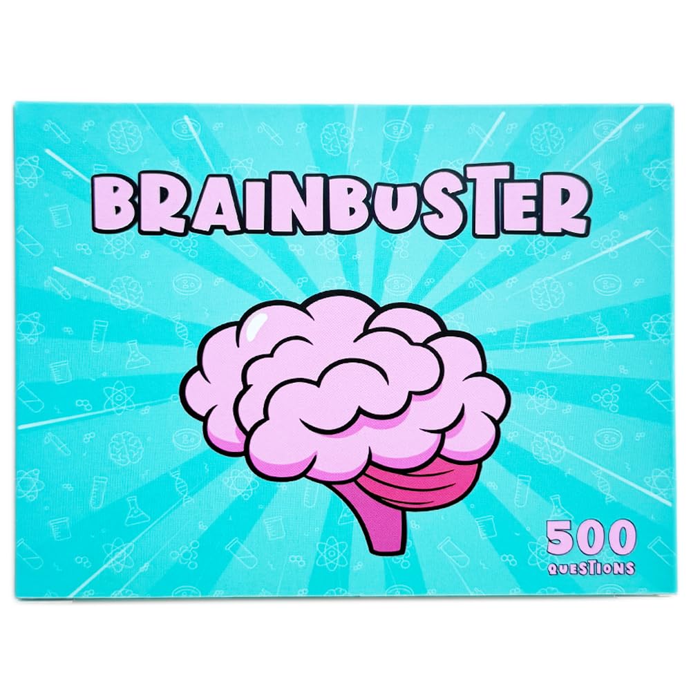 Brainbuster - Fun Trivia Card Game for Families & Friends | 500 General Knowledge Questions | Educational & Entertaining Game Night Challenge for Teens & Adults