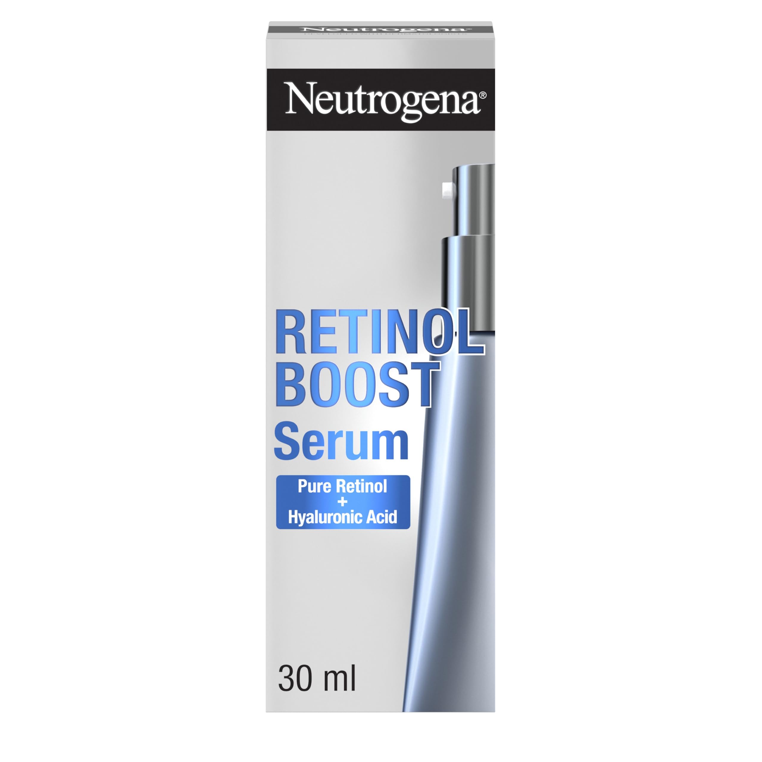 Neutrogena Retinol Boost Facial Serum (1x 30ml), Clinically-Proven Face Serum to Target the Visible Signs of Ageing, with Retinol for Brighter, Younger-Looking Skin