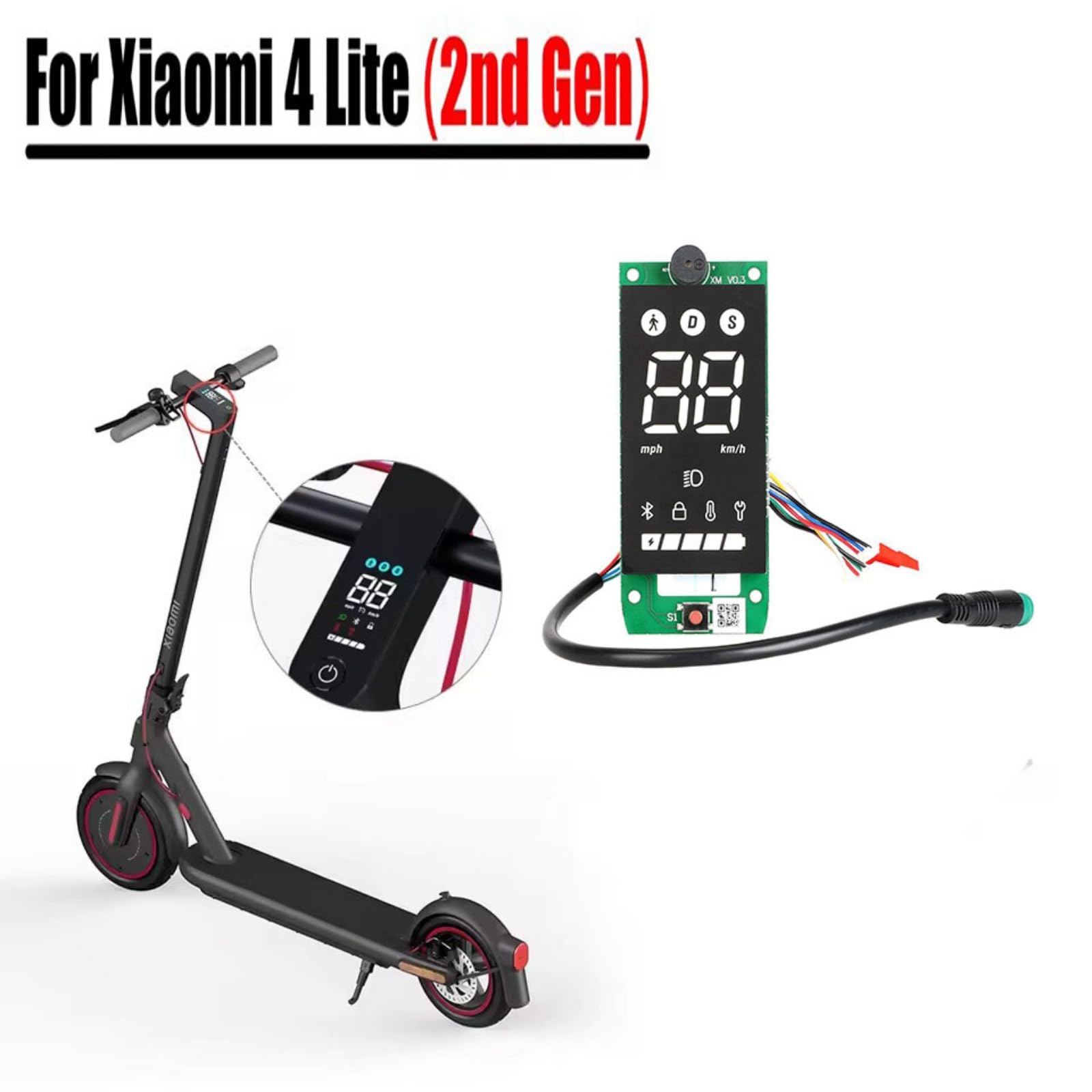 Scooter elettrici Cruscotto per Xiaomi 4 Lite 2 ° Scooter Elettrici Cruscotto Circuito e Display Pannello di Copertura