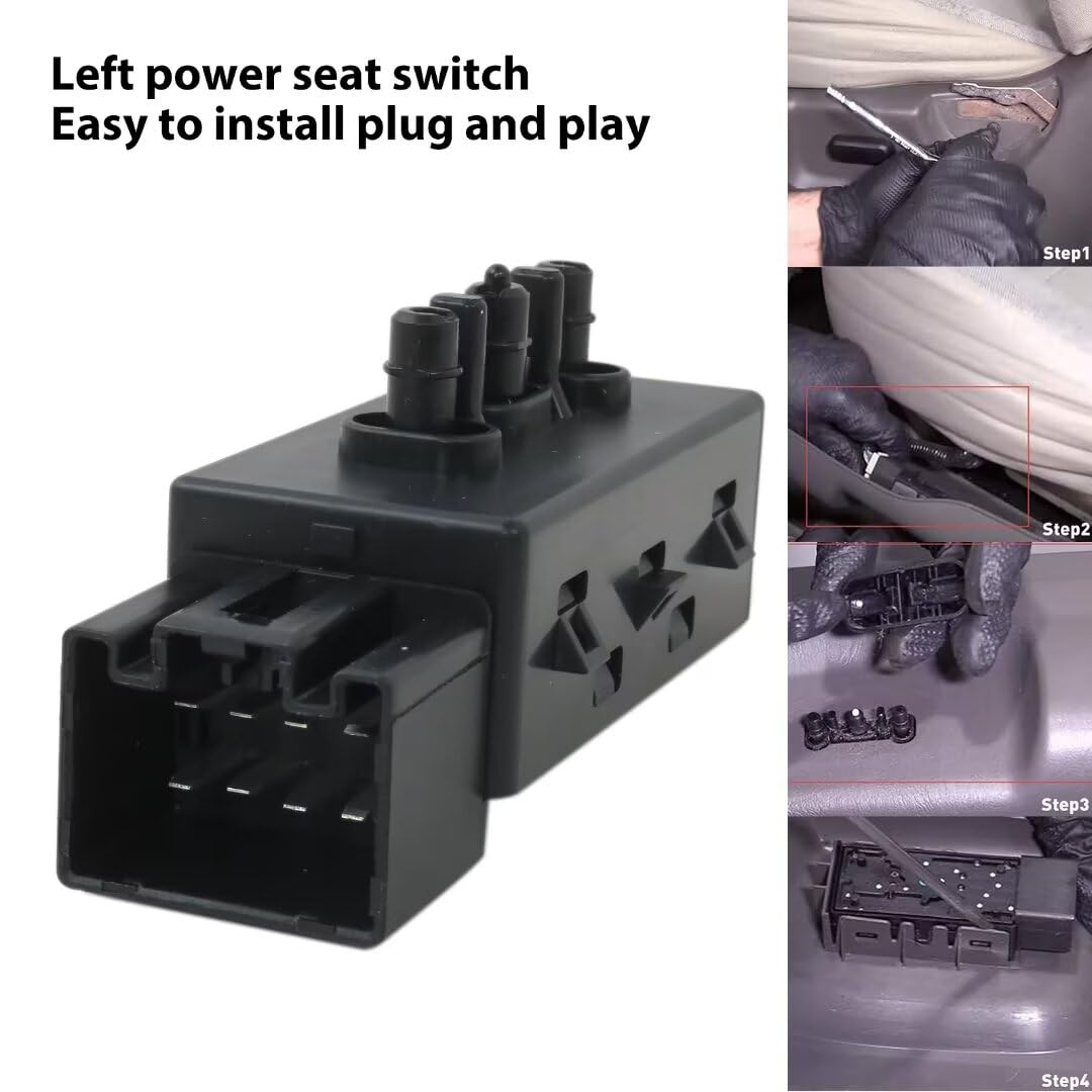 9L3T-14B709-AA, 5F9Z-14A701-AA Elektrischer Sitzkontrollschalter links Fahrersitz 6 Wege für Ford F150 F250 Mustang Explorer 2005-2018