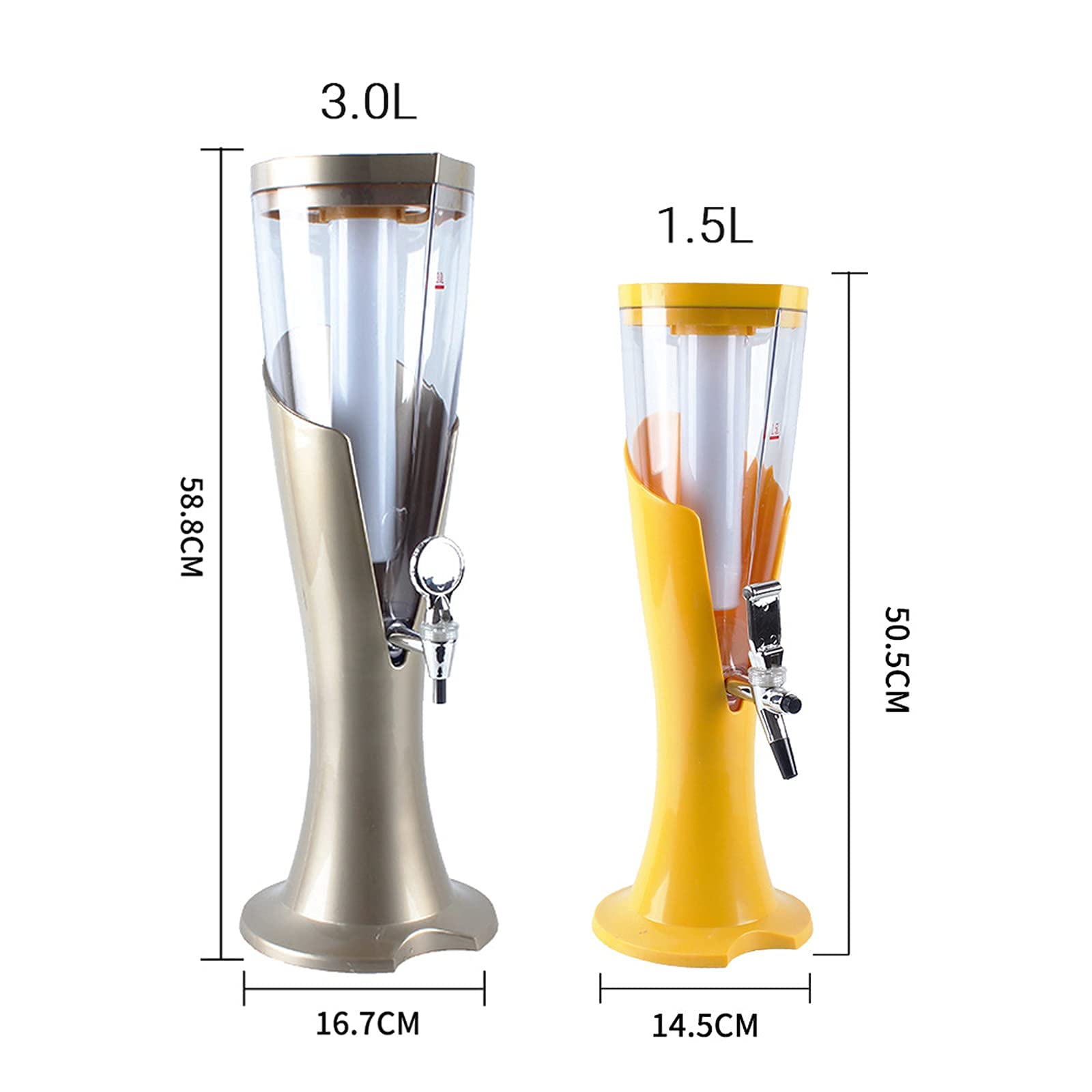 MU Bier Turm, Bierfass Spender Für Home Party Trinken Gewinzer Saft Getränke Flüssige Bar Ware Bierhahn,a,5L.