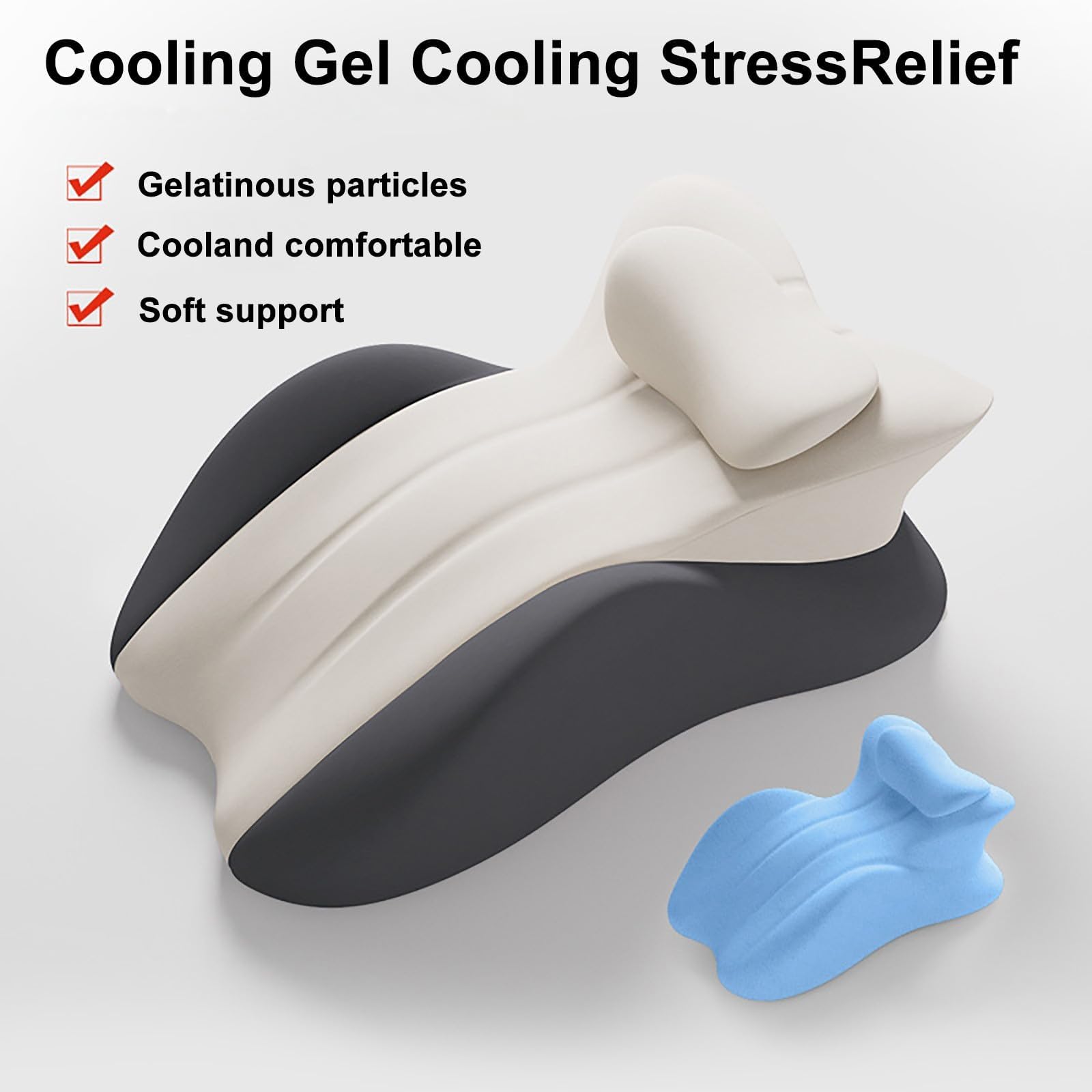 Almohada de cuña para la intimidad de las parejas, cojín de perfil bajo con diseño discreto para privacidad en el dormitorio, apoyo cómodo para sentarse o acostarse (azul)
