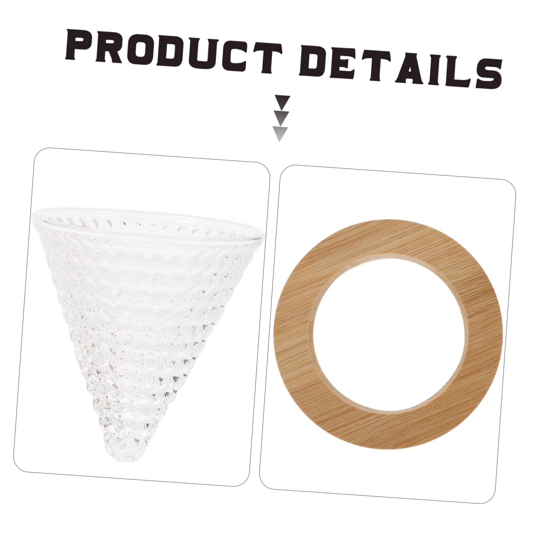 Cabilock 2 Juegos Recipiente Filtro cónico Filtro café cónico Portafiltro para Tazas Vasos y ollas pequeñas Accesorios y Filtro Espesar Taza Filtro Papel Filtro tazón Filtro