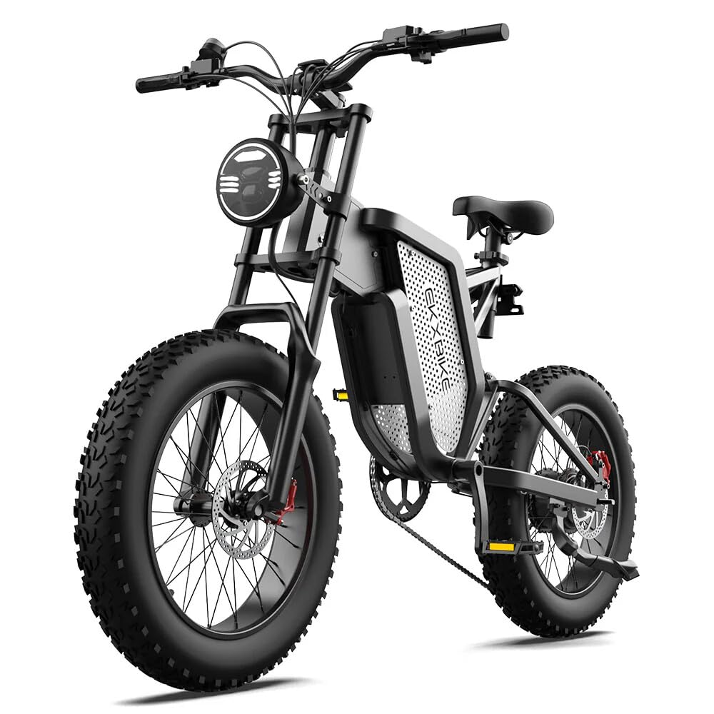EKXBIKE X20 Electric Bike for Adults 2000W 35AH Removable Battery 20" Mountain Electric Dirt Bike, 34MPH, 7-Speed, Dual Hydraulic Shock Absorbers, Max Range 75 Miles Electric Motorcycle for Adults