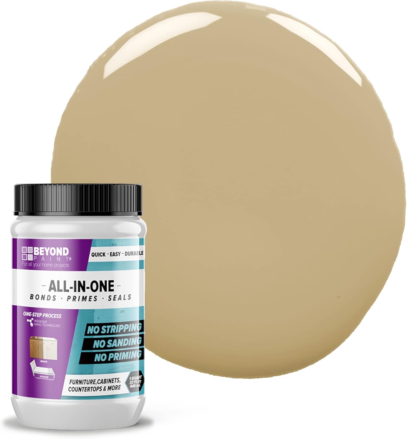 BEYOND PAINT Furniture, and More AllinOne Refinishing Paint Quart color Linen