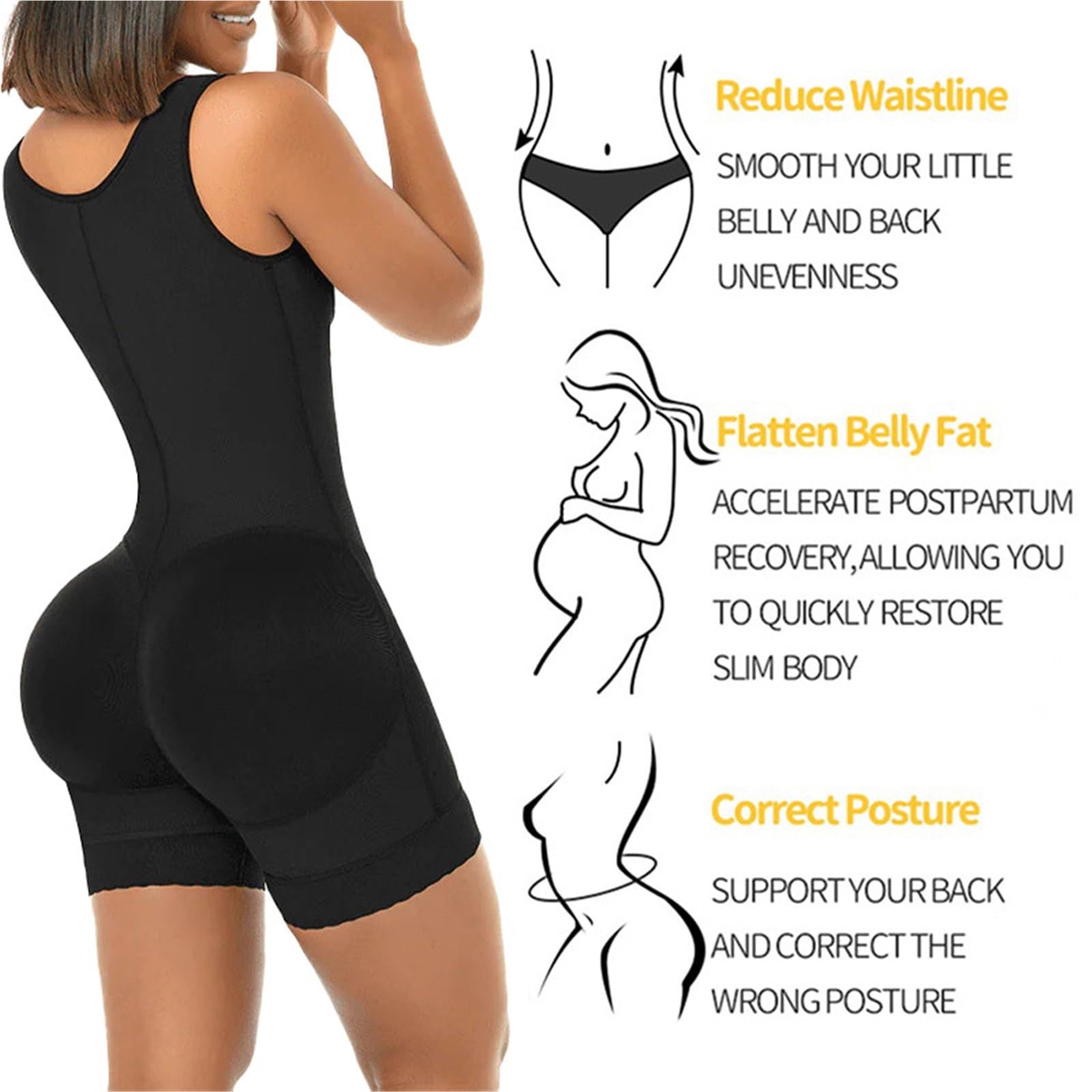 Pancera Contenitiva Guaina modellante da donna Guaina dimagrante Pancia piatta Shapewear Cintura modellante Corsetto for allenamento in vita for il controllo della pancia Intimo Modellante(Black,XS)