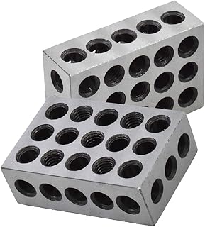 WFLNHB 1 Matched Pair Ultra Precision 1 x 2 x 3 Inch Blocks 23 Holes 0.0002" Machinist 123 Jig