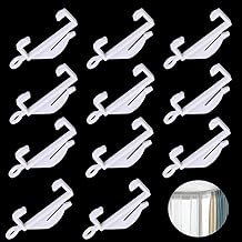 50 PCS Curtain Hooks, White Plastic Curtain Track Hooks Gliders Rail Sliding for Track Window Shower