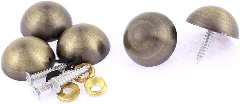 5pcs 23mm Quality Parts Dia Metal Semicircle Glass Mirror Screw Nail Decor Bronze Tone Model:69as452qo327