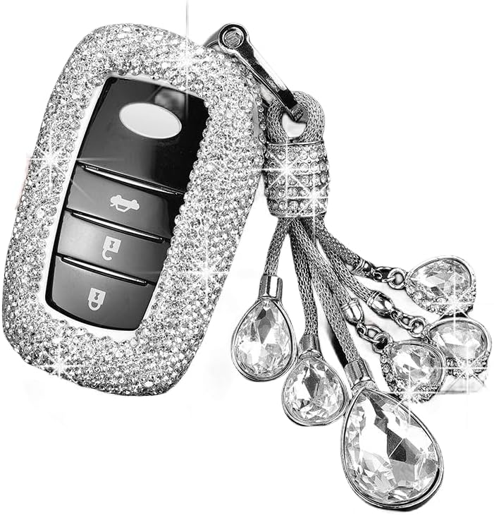 Diamante brillante de moda para mujer para cubierta de llave de coche Toyota Prius Camry Corolla C-HR RAV4 Land Cruiser Prado accesorios para