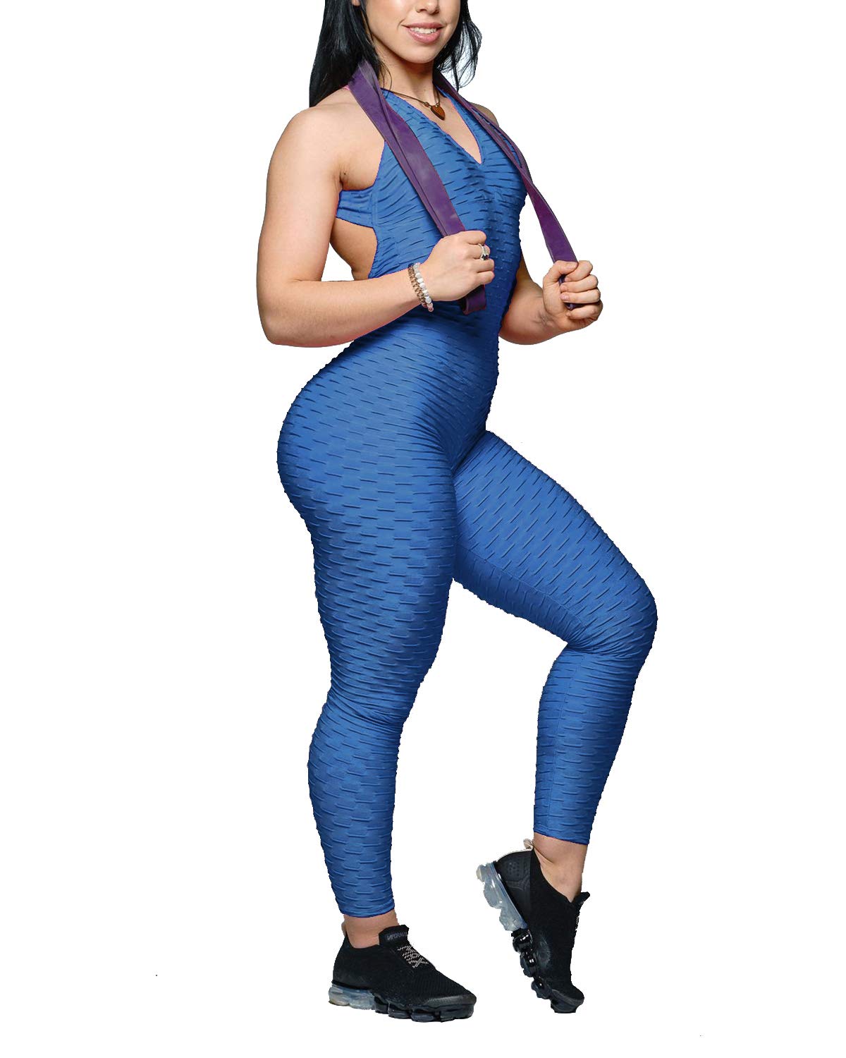 YOFIT Butt Lifting Yoga Jumpsuit for Women Backless Sports Bandage Sexy Rompers Gym Workout Bodysuit