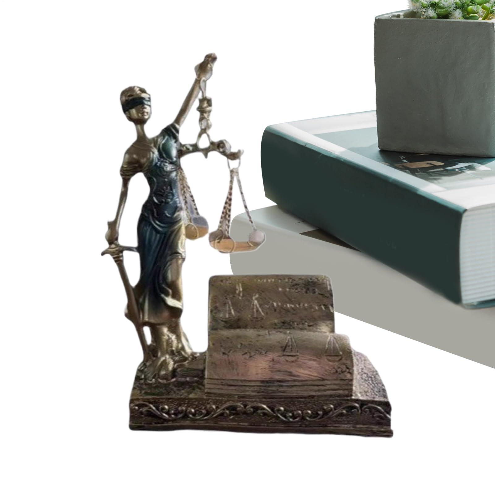 Statue de déesse rétro pour bibliothèque et cheminée de salon