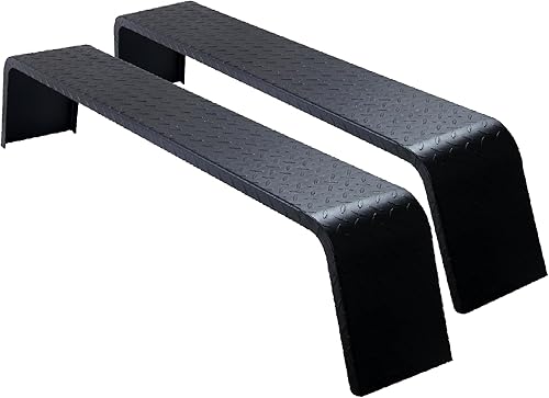 OUKIDR Guardabarros de remolque de eje tándem, placa de rodadura de diamante de calibre 14, guardabarros de remolque de 10 x 72 x 13 pulgadas, 2