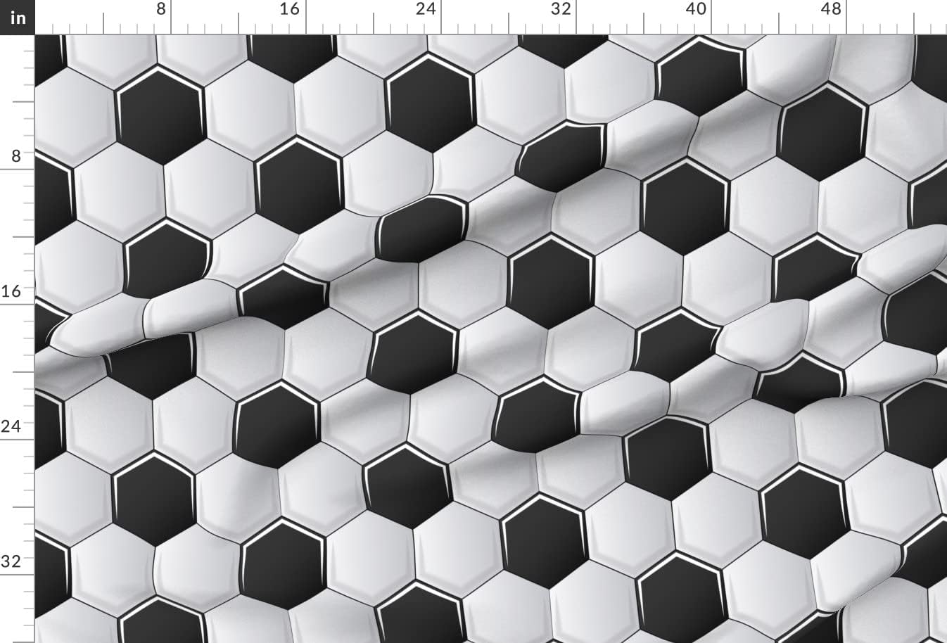 Spoonflower Fabric - Soccer Ball Large Sports Football Print Black White Pattern Printed on Minky Fabric by The Yard - Sewing Baby Blankets Quilt Backing Plush