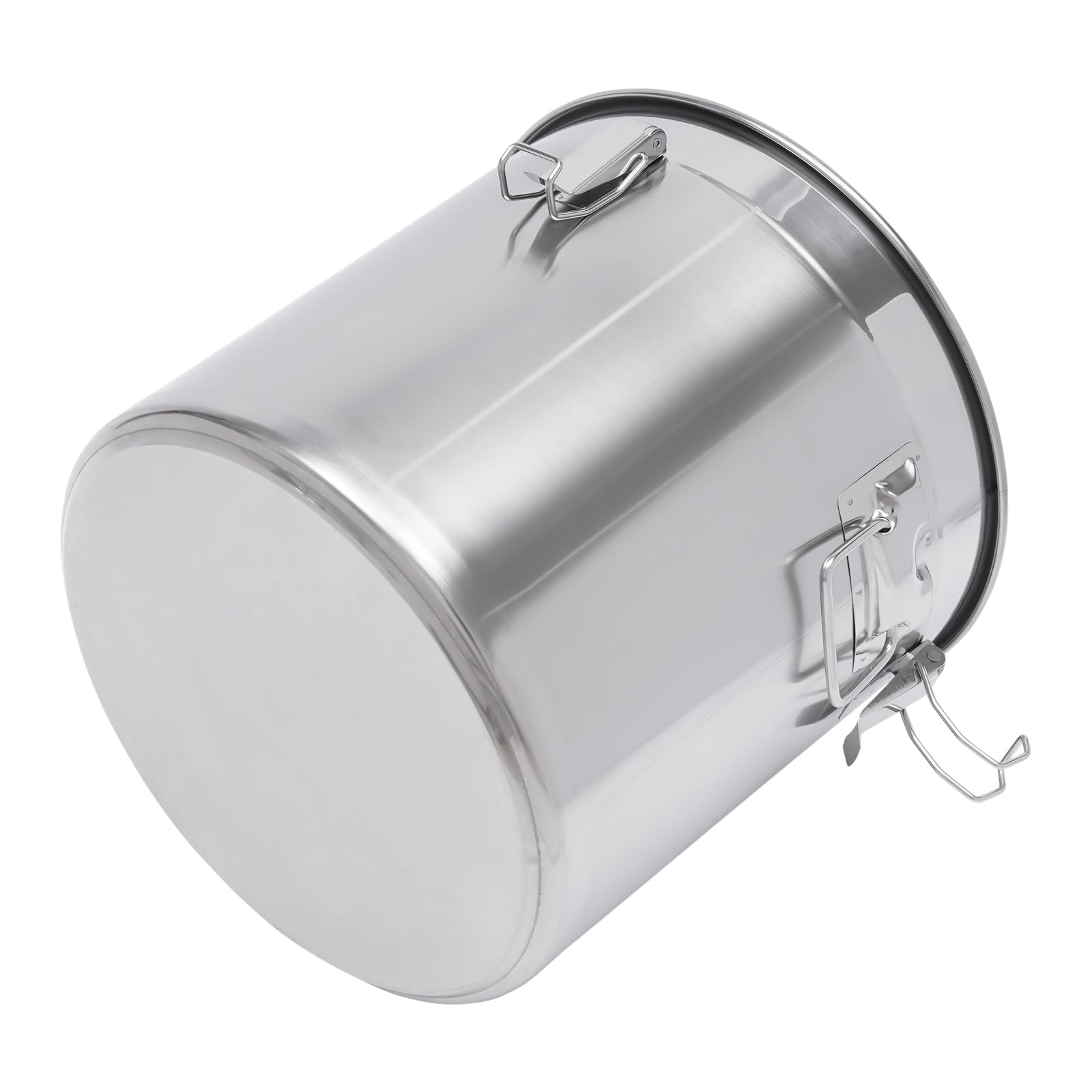 Recipiente hermético de acero inoxidable, 6 L, 21 L, 33 L, 48 L, hermético, para alimentos, cilindro para harina, recipiente hermético con tapa (33 L)