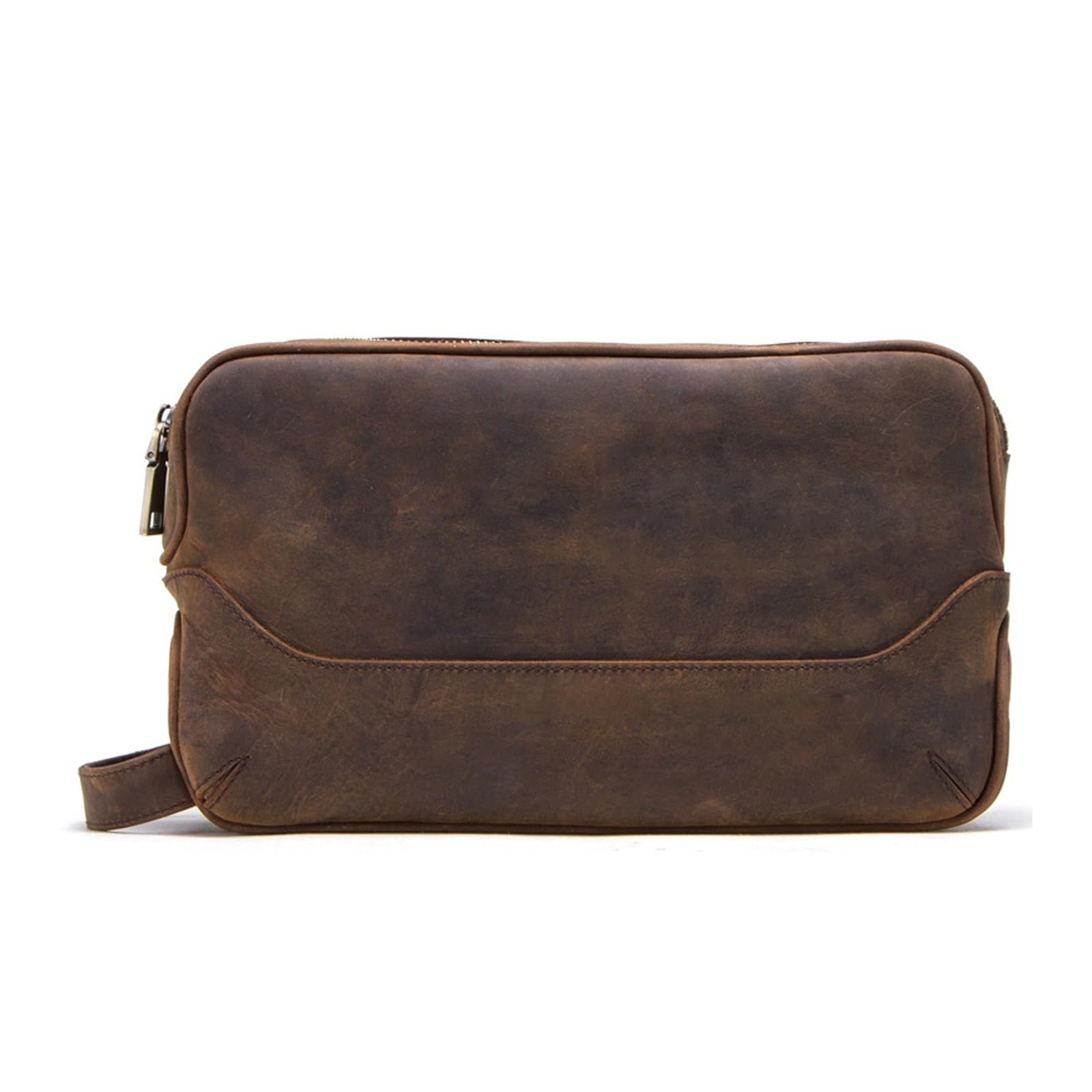 Kulturbeutel for Männer, Leder-Rasierbeutel for Männer, Herren-Kulturbeutel aus Leder, Leder-Dopp-Kit for Männer, Kulturbeutel, Reise-Kulturbeutel for Herren, Hygiene- und Pflegeset-Organizer ( Grey :