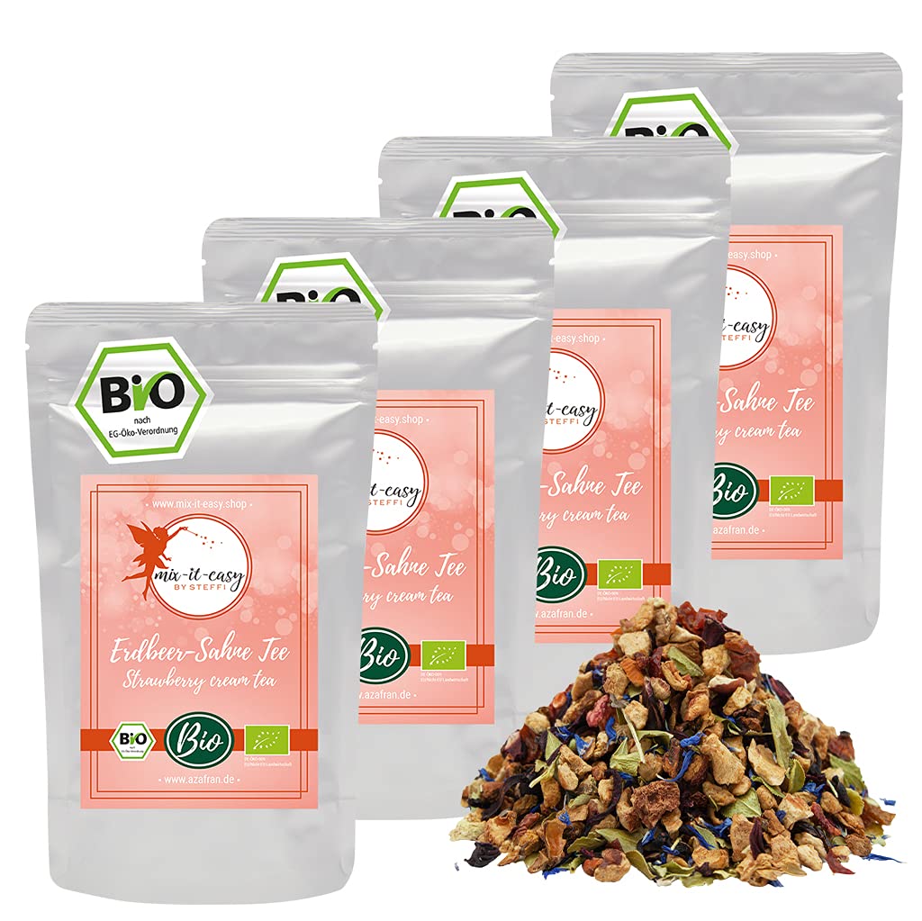 Azafran BIO Erdbeer Sahne Tee lose - Früchtetee by Mix it easy 1kg