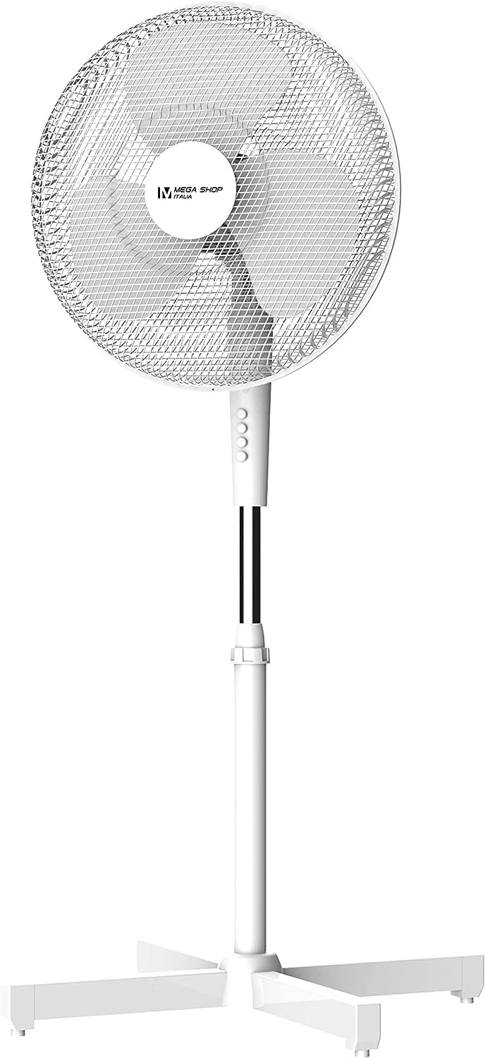 Ventilatore A Piantana High-Tech 45W - 3 Velocità, Oscillazione 90°, Altezza 130 Cm - Foto 4