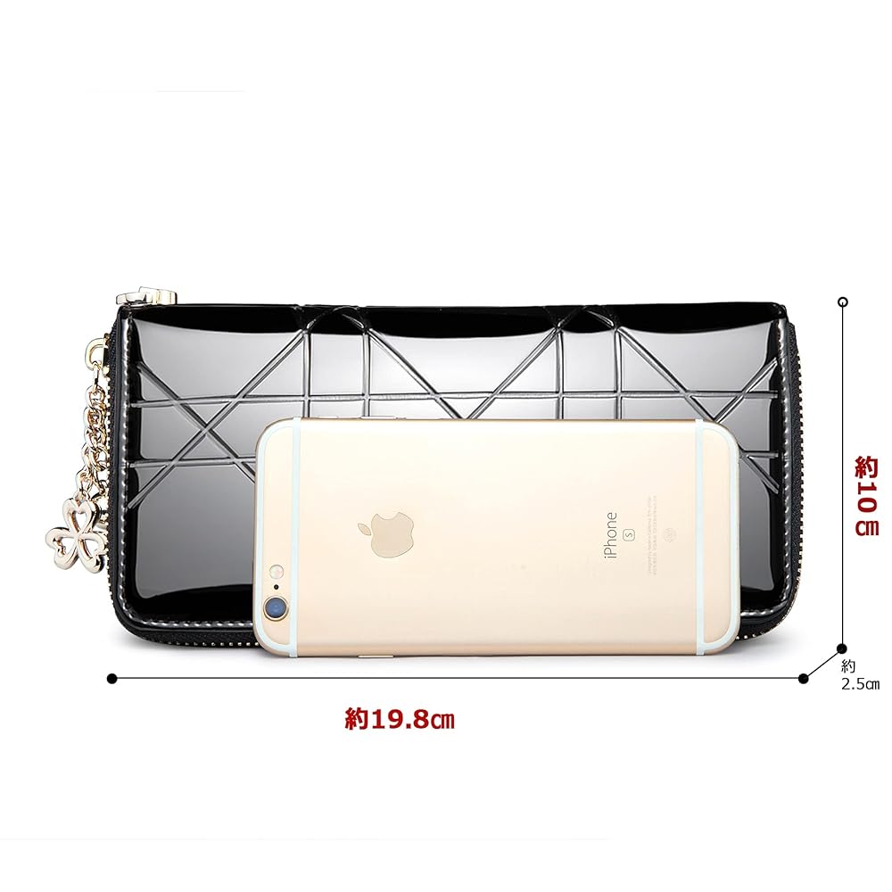 ♡⁠♡⁠♡ページ✩⁠新品✩CUNE エナメル ブラック長財布 エナメルハート型押し 折財布（財布）｜Samantha Thavasa Petit