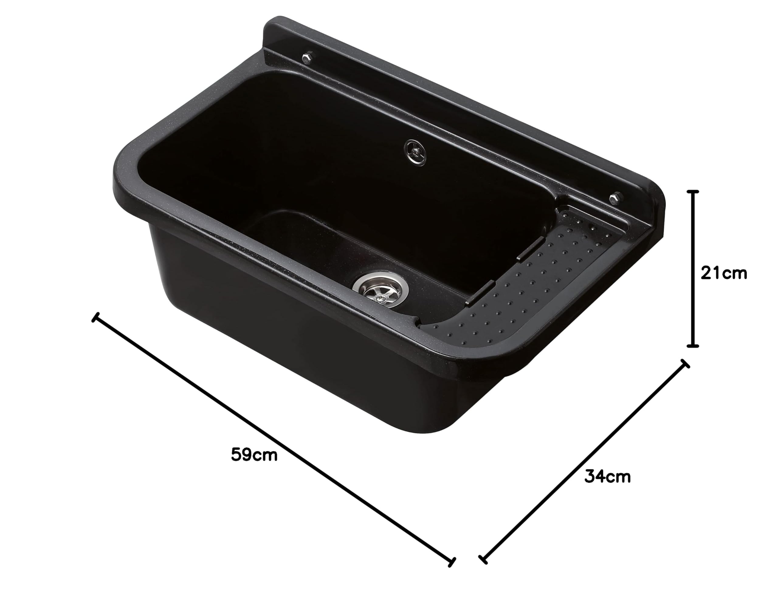 IVY Tribe afbouwdeel inbouw wastafelkraan 19,5cm RVS 316 - geborsteld carbon black PVD 6100394