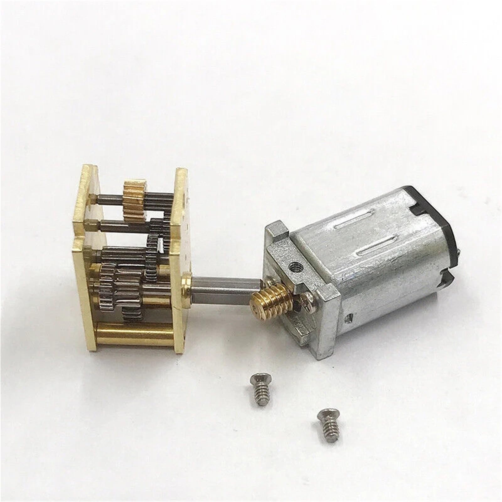 ANERTQUIH N20 All Metal Gear Motor DC 3V-12V 4RPM-381RPM Slow Speed High Torque Worm Dual Axis 1Pcs(Dual Shaft,C 13RPM-53RPM)