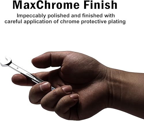 Miniatura 2 de Egofine Llave combinada métrica de trinquete de 0.315 in, llave de engranajes de grado industrial con diseño de 12 puntos, trinquete de 72 dientes,