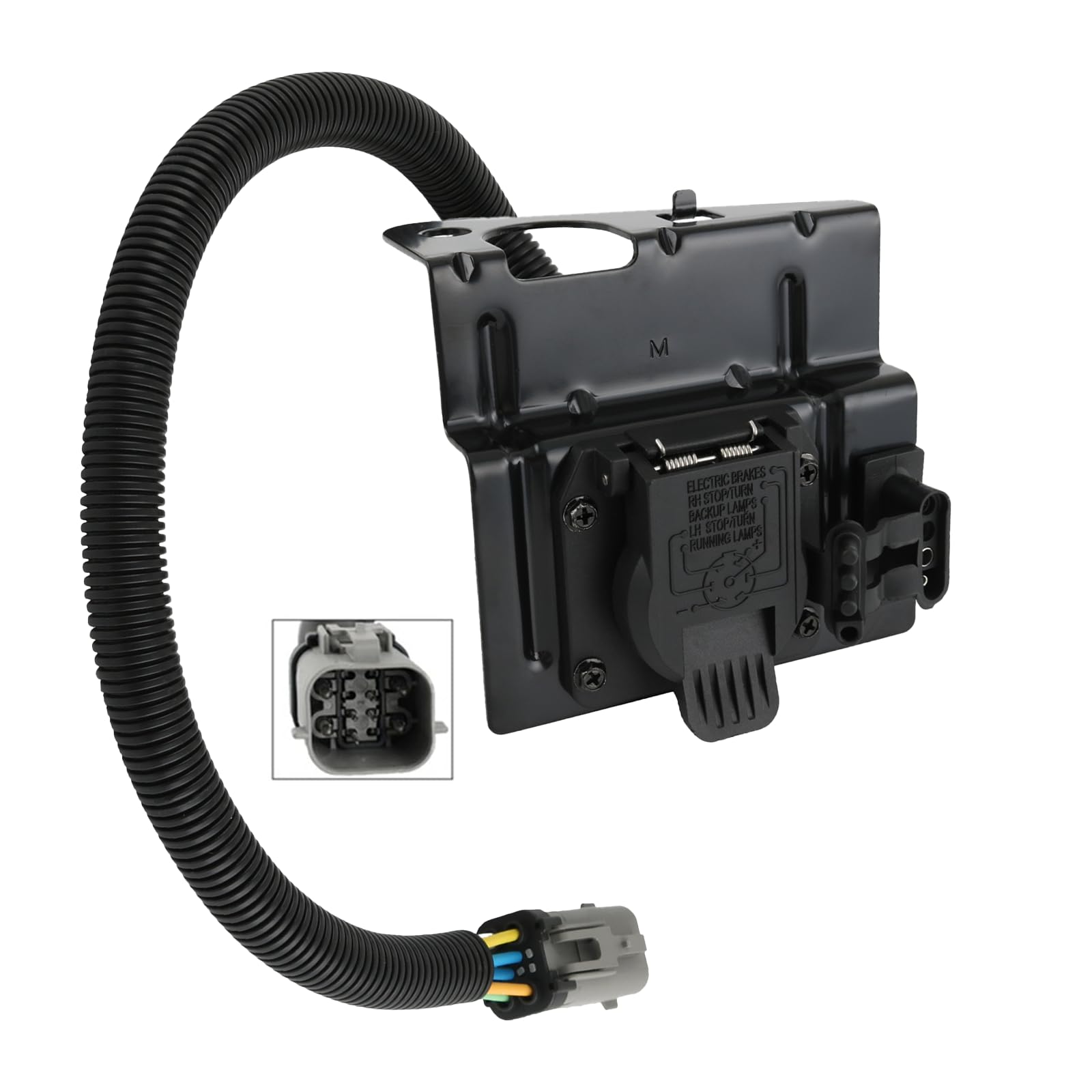 Heavy-Duty 4 & 7 Pin Trailer Wiring Harness Plug for 2002-2004 Ford F250 F350 Super Duty, Replaces 2C3Z-13A576-DA, Weatherproof Towing Hitch Connector