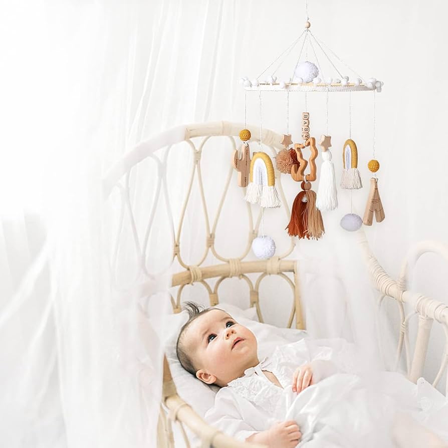 メッシュベビーベッド メリー付き メッシュベビーベッド メリー付き 折りたたみベビーベッドにも対応