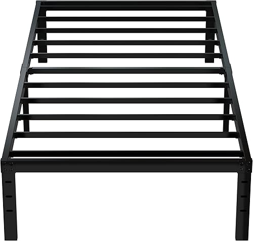 Miniatura 32 de Marco de cama tamaño King no necesita somier, plataforma de cama King resistente de 8 pulgadas, soporta hasta 3000 libras, fácil montaje, sin ruido,