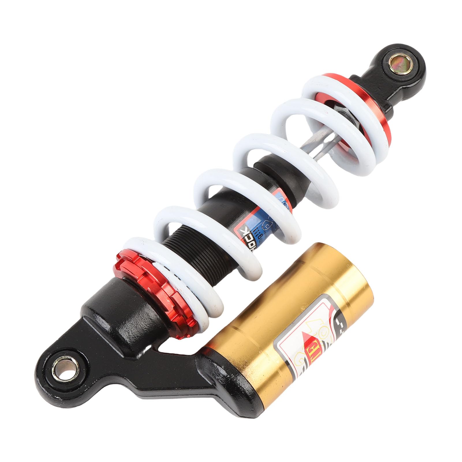 Dilwe 250mm Regulowany Amortyzator Motocyklowy Amortyzator Zawieszenia Sprężynowego ze Stopu Aluminium 10mm Otwór Montażowy Regulowane Tłumienie dla Quada ATV Motor Terenowy Gokart Skuter