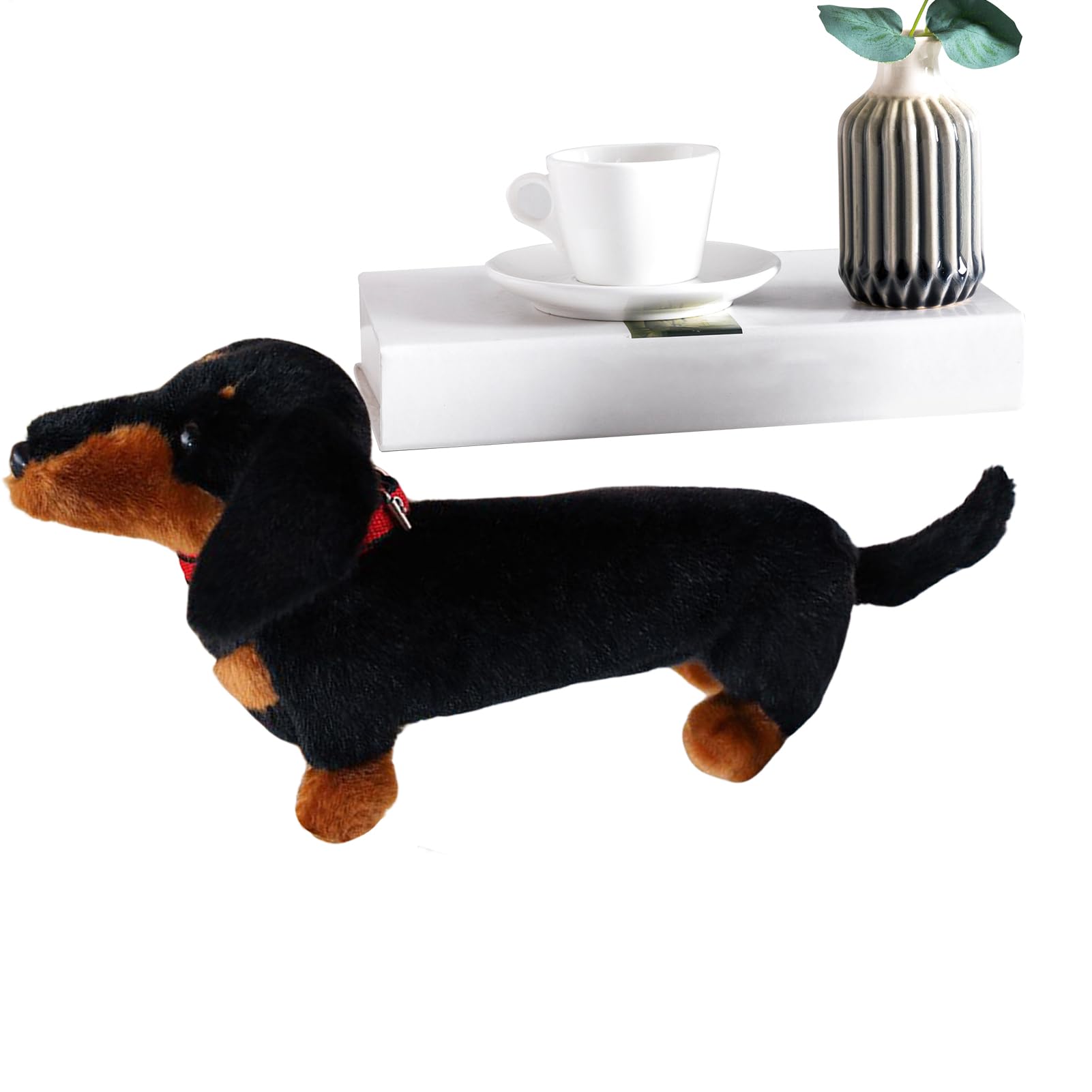 Yqooup Dachshund Stuffed Animal Plush | Plush Dog Hugging Doll Toy - Playtime Companion Animal Stuffed Doll | for Kids Adults Nursery Desk Sofa Bed Playroom Car Birthday Holiday