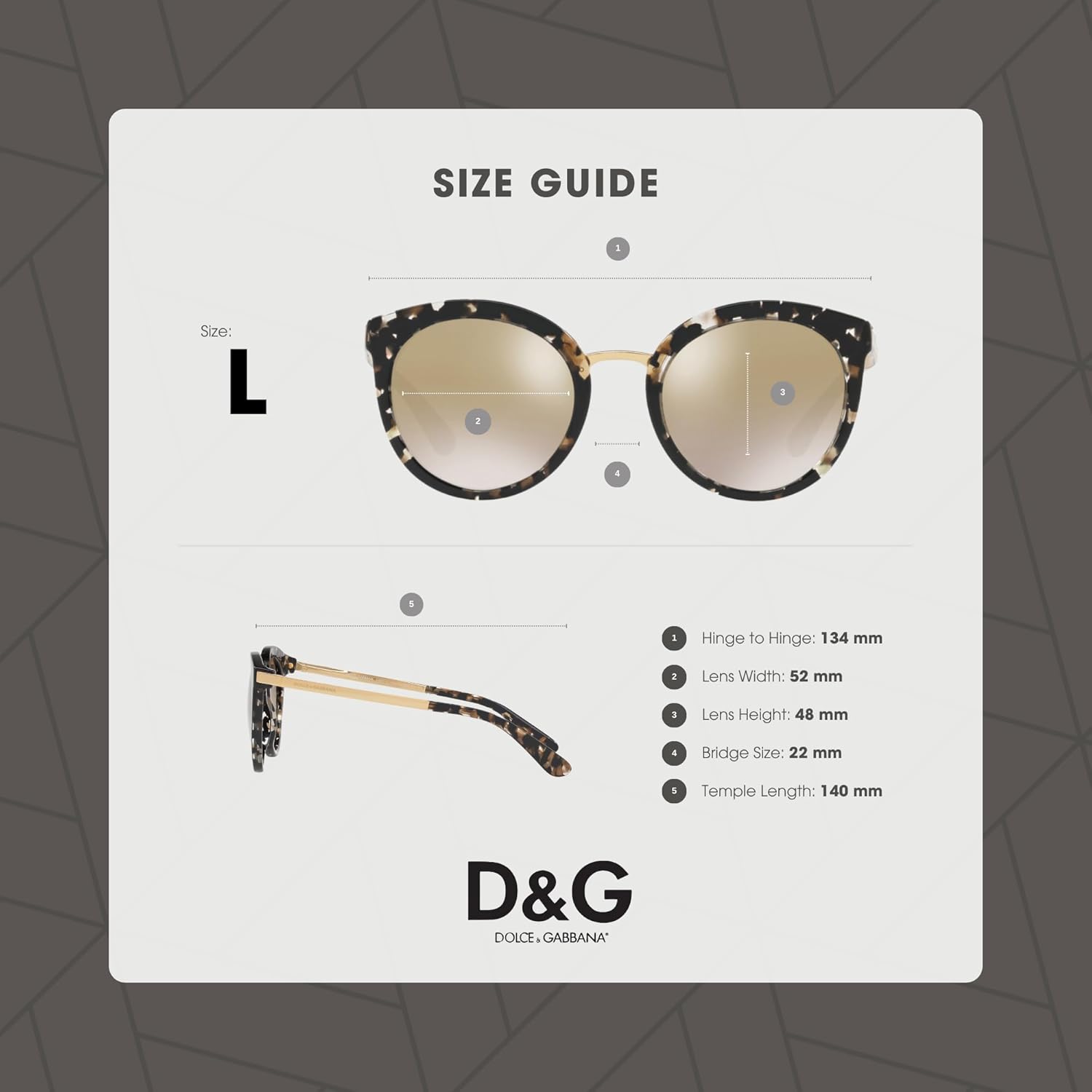 Dolce&Gabbana DG4268 911/6E 52MM Cube Black/Gold/Gradient Light Brown Mirror Gold Round Sunglasses for Women+Bundle with Accessory Eyewear Kit