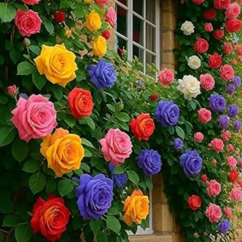 Climbing Rose Bushes Ready to Plant, Well-Rooted, Hardy Roses Tree 5 to 10 Inc Tall, Fragrant, Outdoor Planting (Assorted)