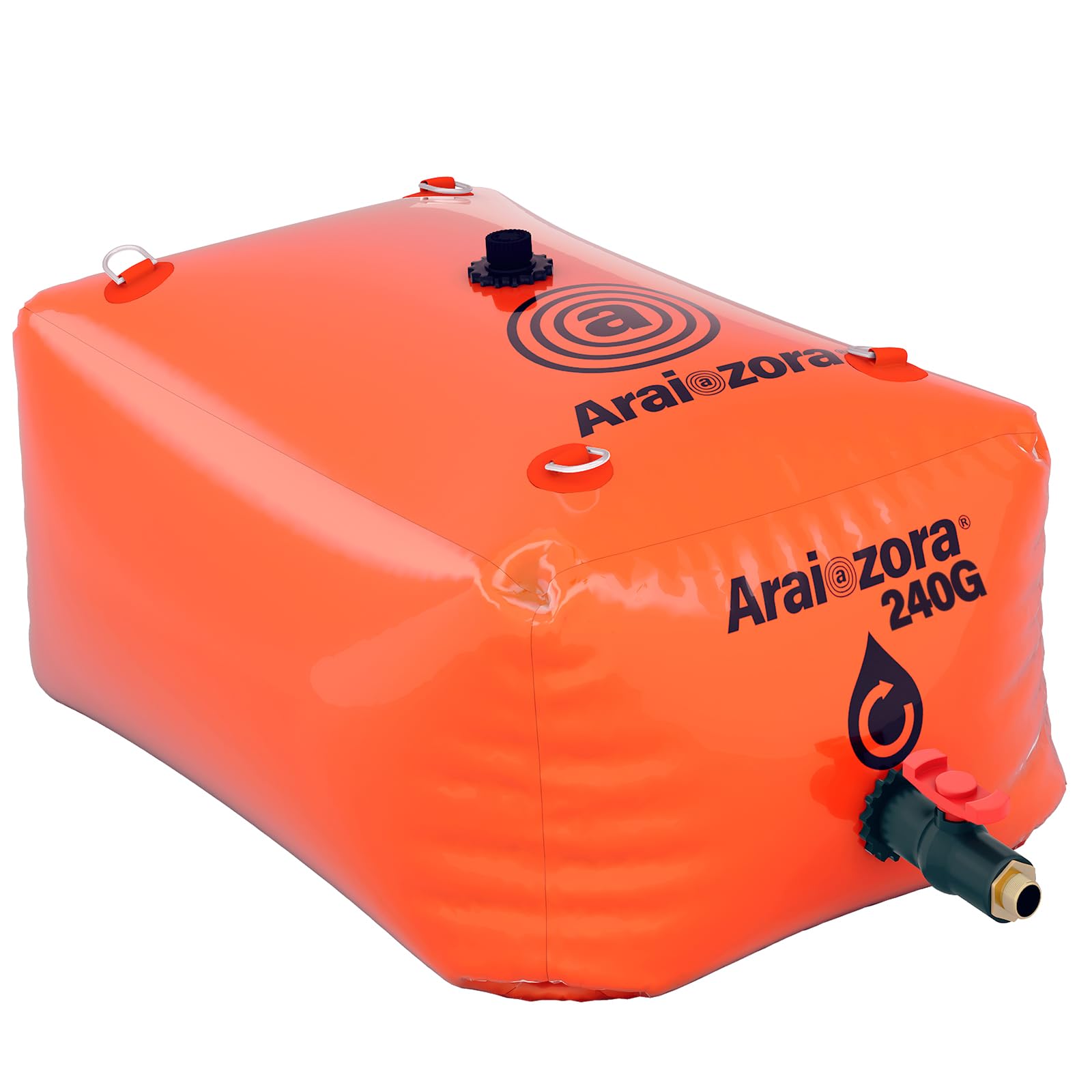 AraiozoraFoldable Water Bladder Tank,240 Gal/1000L Portable Large Capacity Soft Water Bag Storage Container