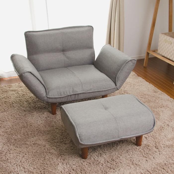 Amazon.co.jp: 1人掛け カウチソファとオットマン セット 「KAN