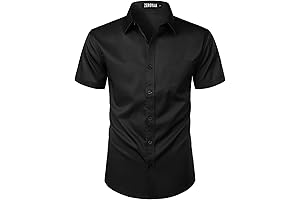 Men's Casual Black Phone Shirt: Slim Fit, Stylish & Urban