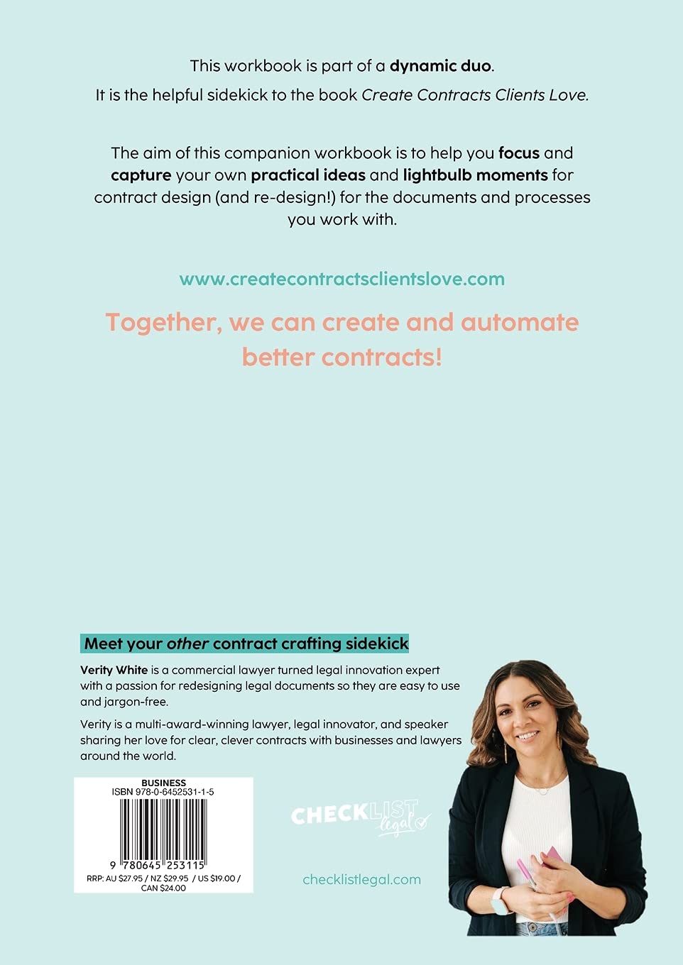 Create Contracts Clients Love Workbook Sidekick: Practical Resource for Readable Contracts