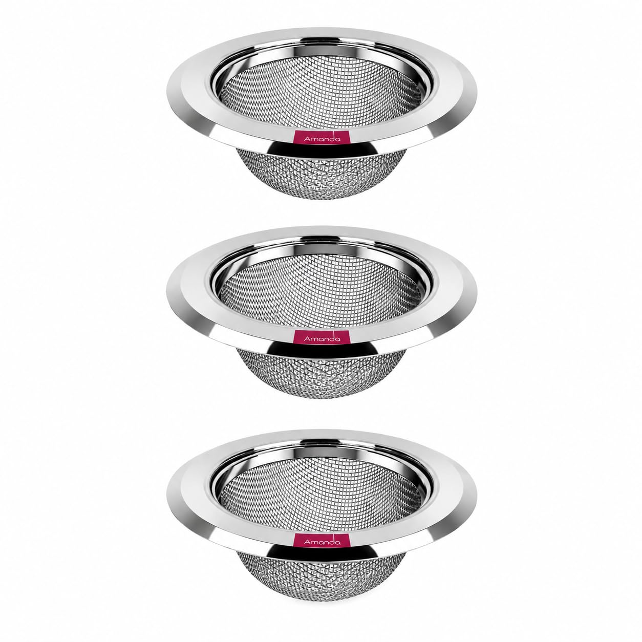 amanda nexa stainless steel sink strainer jali for kitchen sink drain | heavy duty waste coupling filter | anti-clog sink drain cover | rust proof sink drain filter mesh for kitchen & bathroom