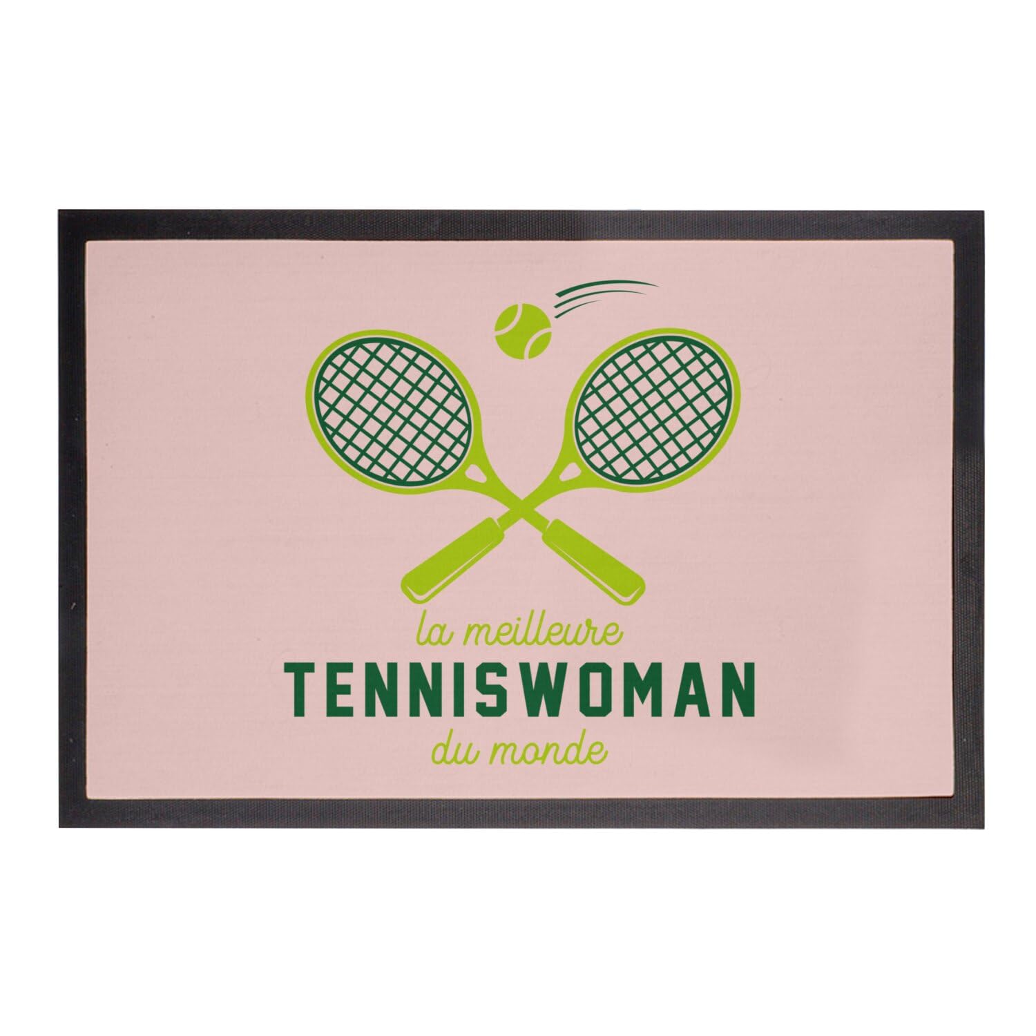 Paillasson Rose de Tenniswoman pour une entrée de maison de sportive passionnée