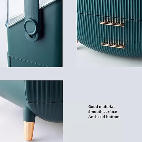 Miniatura 7 de MAXGLAM Organizador de maquillaje cosméticos organizadores para el cuidado de la piel caja de almacenamiento de maquillaje con tapa y cajones a