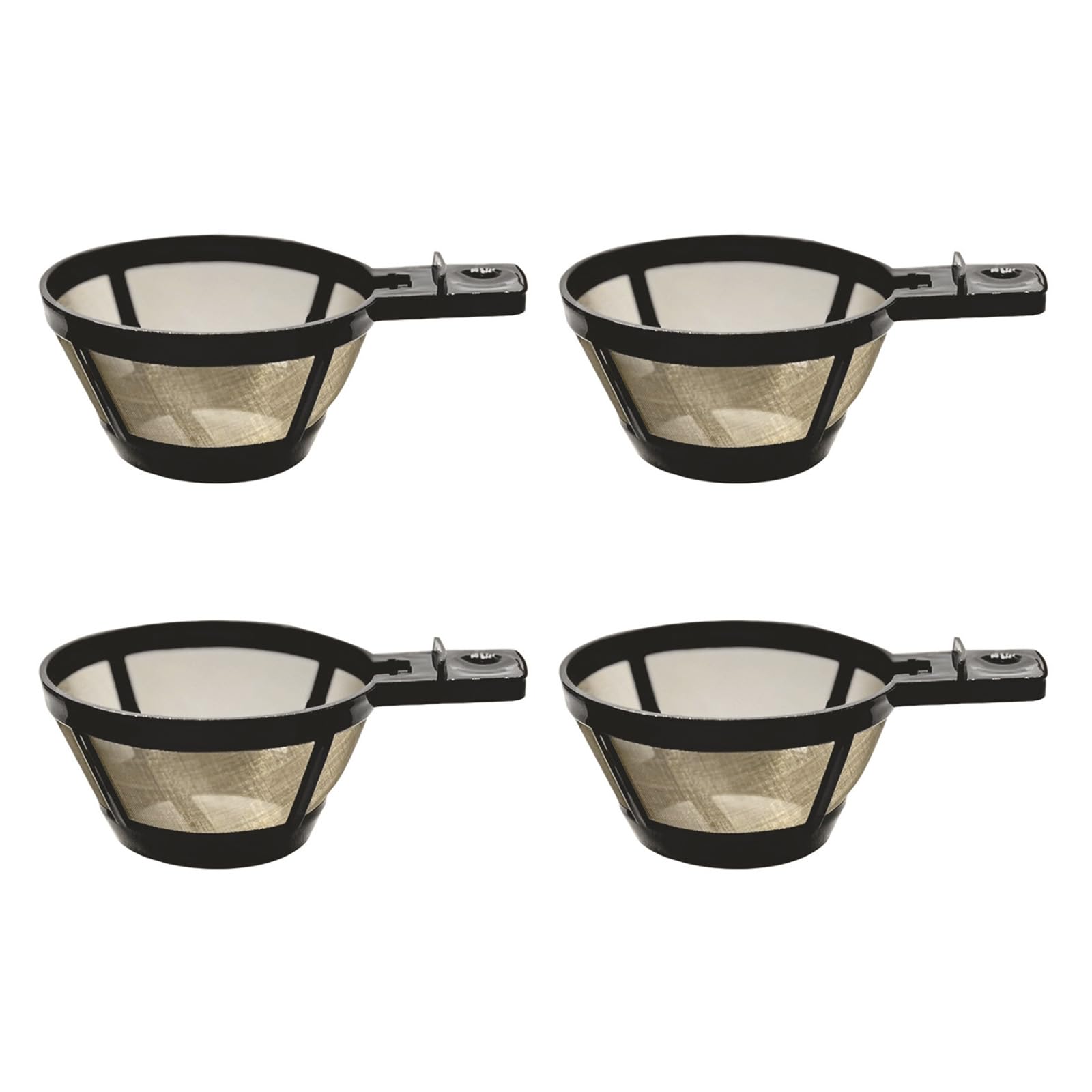 MICFENY 4Pcs Reusable Coffee Filter Basket 3~4 Cup for Multiple Coffee Maker User Friendly Design Coffee Strainer