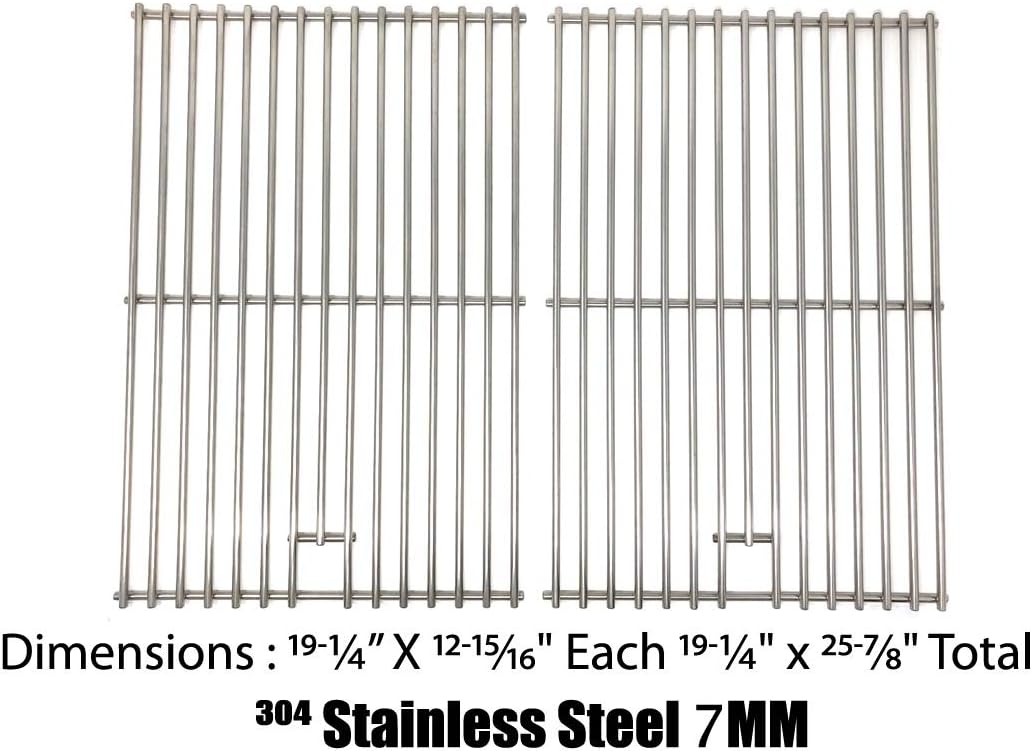 Replacement Grill Grates for Select 8462, TEBQ30G-B, TEBQ30G-C, TEBQ30R-B, TEBQ30RS-C, TEBQ42G-B, TEBQ42R-B, TEBQ42R-C, 720-0433, 720-0511, Barbeques Galores Gas Models, Set of 2